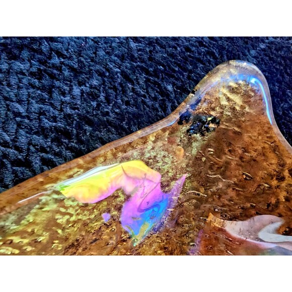 Mid-Century Iridescent Glass Console Bowl – Hollywood Regency Style – 1950–1970 - Picture 4 of 9